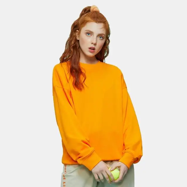 Metersbonwe Solid-Color Women’s Hoodie – Minimalist Streetwear Autumn Casual Sweatshirt