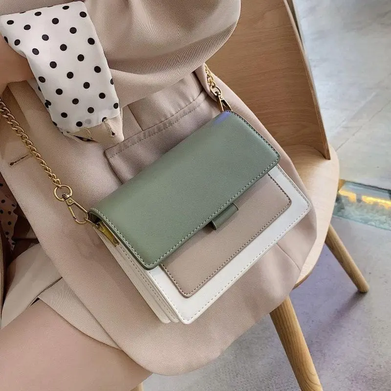 Mini Leather Crossbody Bags For Women 2020 Green Chain Shoulder Messenger Bag Lady Travel Purses And Handbags Cross Body Bag 1