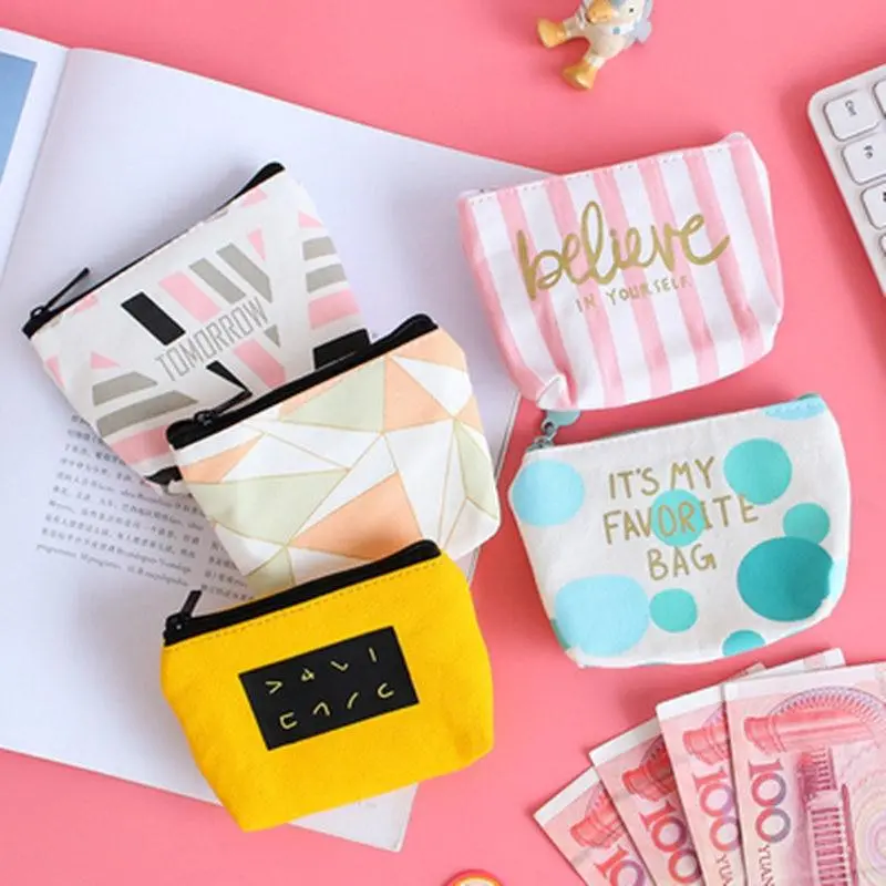 Mini Sanitary Napkin Bag Canvas Coin Purse Credit Card Holder Sanitary Pad Pouch Cosmetics Organizer Storage Bags Women Wallets 1