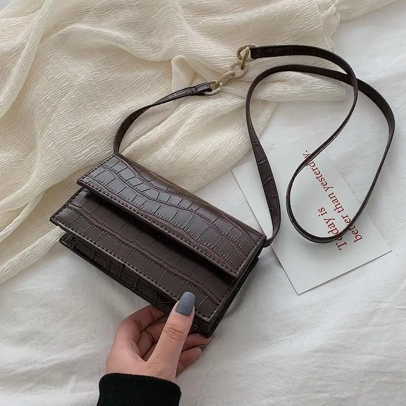 Mini Stone Pattern Crossbody Bags For Women 2020 Pu Leather Purses And Handbags New Designer Ladies Shoulder Messenger Bag 1