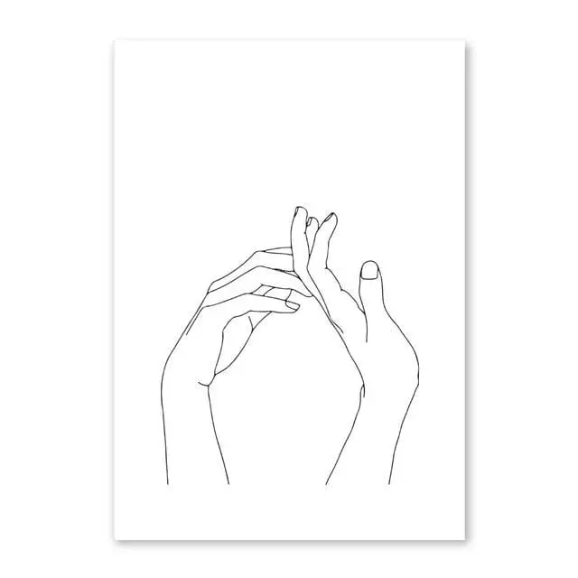 Modern Line-Drawing Portrait Canvas – Yellow-Toned Nordic Wall Art Featuring Abstract Female Figure