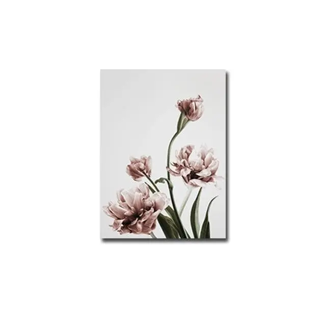 Modern Tulip Flower Prints Wall Art Canvas Paintings Floral Poster Scandinavia Pictures For Living Room Bedroom Home Decorative 4