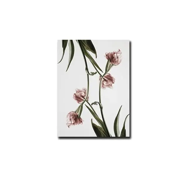 Modern Tulip Flower Prints Wall Art Canvas Paintings Floral Poster Scandinavia Pictures For Living Room Bedroom Home Decorative 5