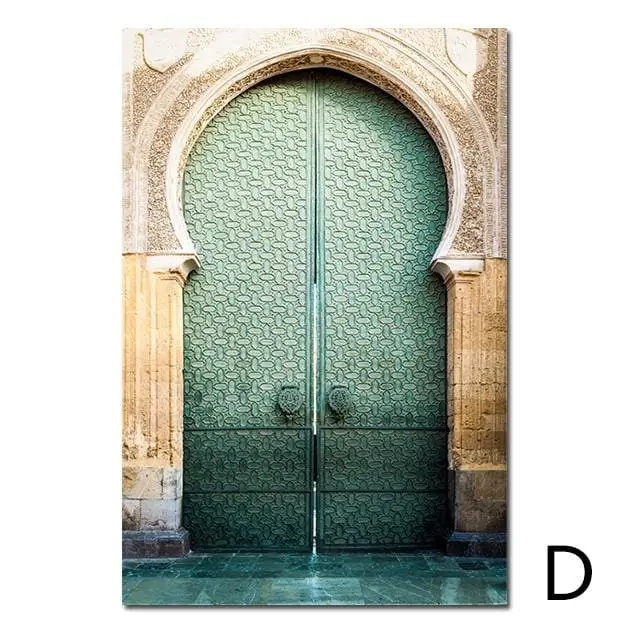 Moroccan Doorway Canvas Print – Exotic Casablanca-Inspired Wall Art for Global Interiors