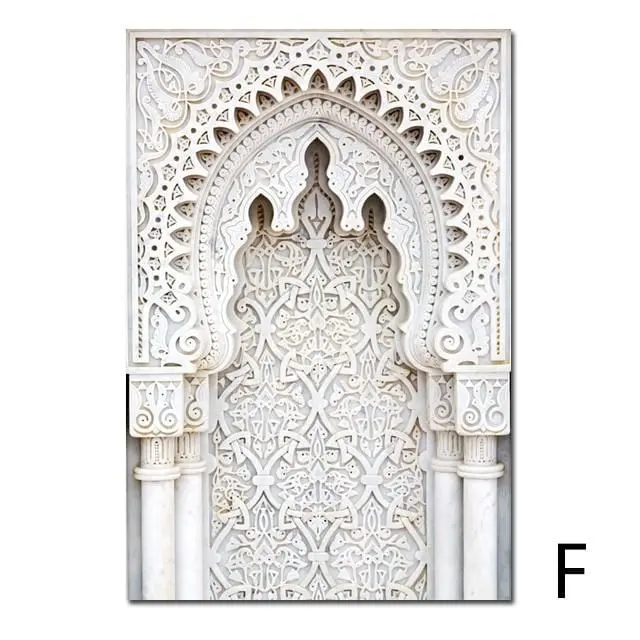 Morocco Door Nordic Poster Wall Art Canvas Painting Scenery Religion Casablanca Palace Wall Pictures For Living Room Unframed 3