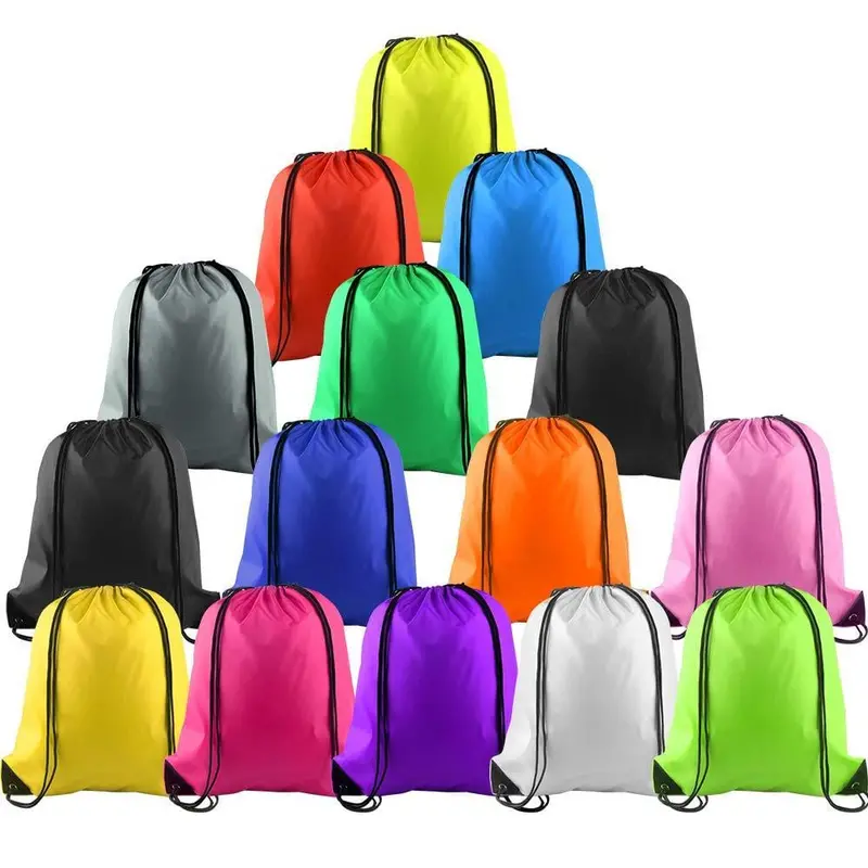 Multicolor Drawstring Backpack Bags Sports Cinch Sack String Backpack Storage Bags For Gym Traveling 1