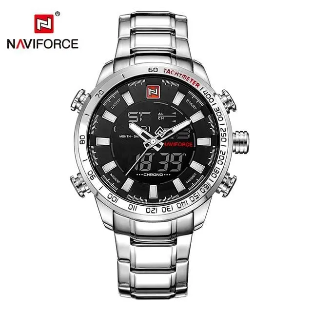 Naviforce Luxury Brand Men Military Sport Watches Men's Digital Quartz Clock Full Steel Waterproof Wrist Watch Relogio Masculino 4