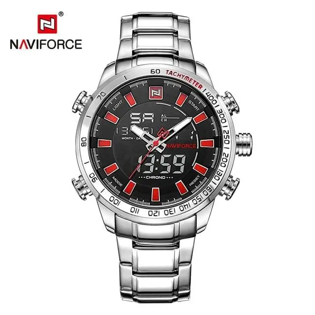 Naviforce Luxury Brand Men Military Sport Watches Men's Digital Quartz Clock Full Steel Waterproof Wrist Watch Relogio Masculino 6