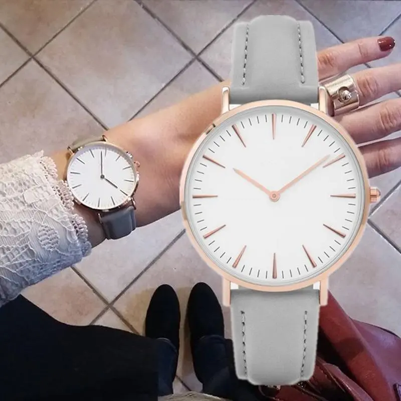 New Fashion Simple Leather Women Watches Ladies Fashion Casual Wear Quartz Watch Woman Gift Clock Watch Woman Relojes Mujerwatch 1