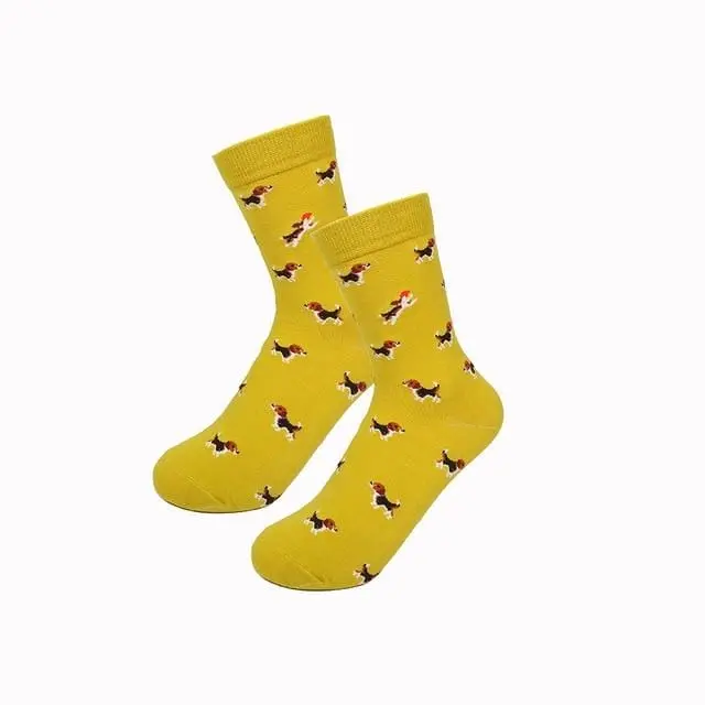 New Fashion Women Men Colorful Dog Cotton Socks Spring Couple Lover Casual Pill Fox Neutral Red Sock Hot 10