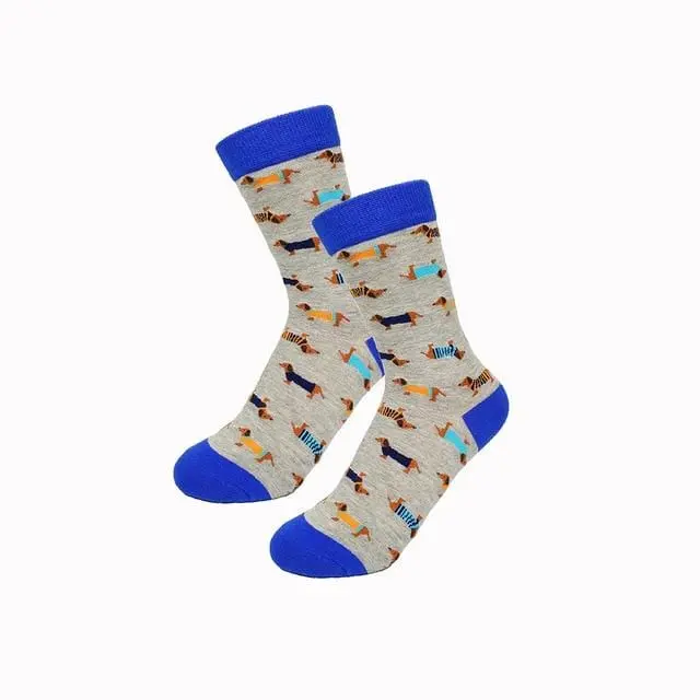 New Fashion Women Men Colorful Dog Cotton Socks Spring Couple Lover Casual Pill Fox Neutral Red Sock Hot 12