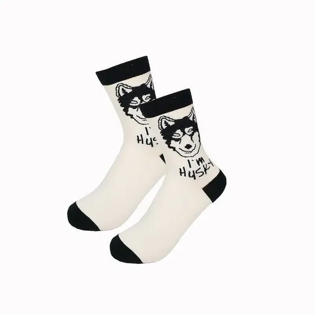 New Fashion Women Men Colorful Dog Cotton Socks Spring Couple Lover Casual Pill Fox Neutral Red Sock Hot 13