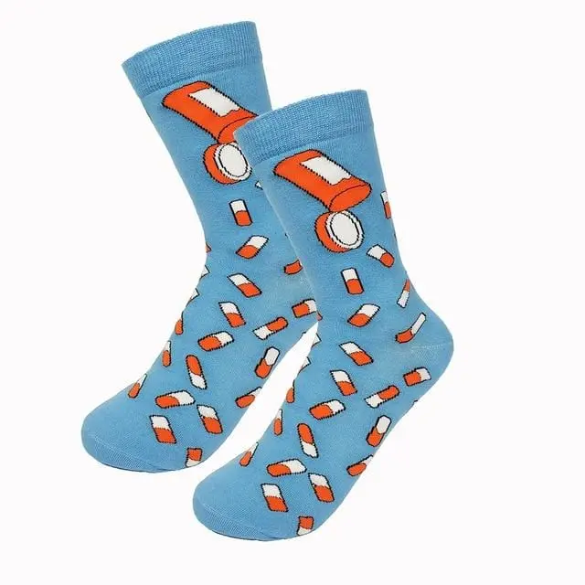 New Fashion Women Men Colorful Dog Cotton Socks Spring Couple Lover Casual Pill Fox Neutral Red Sock Hot 16