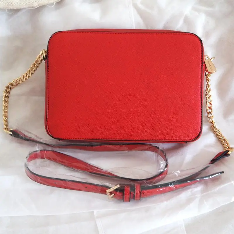 New Style Women Fashion Michael Small Square Cross Pattern Pu Leather Ladies Shoulder Messenger Chain Bag Trend Female Bolsa 1