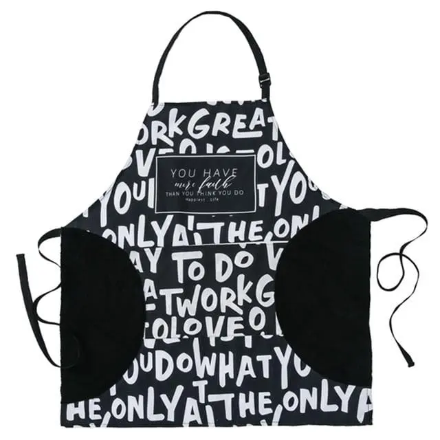 New Water-Proof Hand Apron Adjustable Anti-Oil Cooking Kitchen Fashion Adult Female Waist Aprons For Woman Mandol Cocina Cactus 4