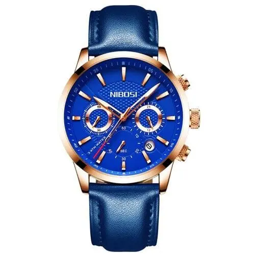 Nibosi Blue Watch Men Watches Luxury Top Brand Mens Watch Relogio Masculino Navy Blue Military Army Analog Quartz Wrist Watches 10