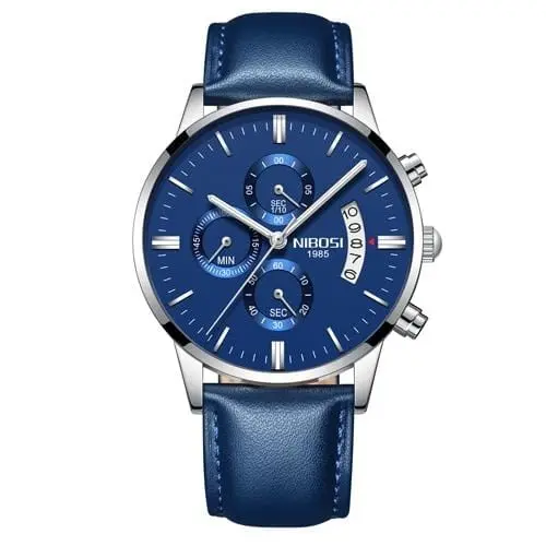 Nibosi Blue Watch Men Watches Luxury Top Brand Mens Watch Relogio Masculino Navy Blue Military Army Analog Quartz Wrist Watches 11