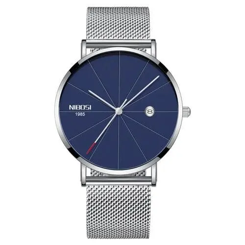 Nibosi Blue Watch Men Watches Luxury Top Brand Mens Watch Relogio Masculino Navy Blue Military Army Analog Quartz Wrist Watches 12