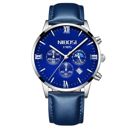 Nibosi Blue Watch Men Watches Luxury Top Brand Mens Watch Relogio Masculino Navy Blue Military Army Analog Quartz Wrist Watches 14