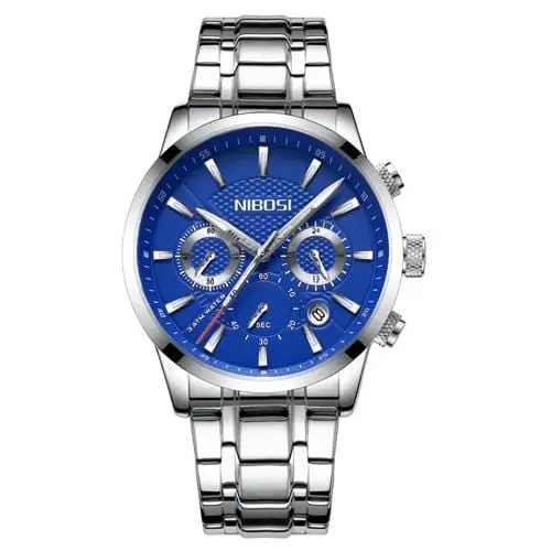 Nibosi Blue Watch Men Watches Luxury Top Brand Mens Watch Relogio Masculino Navy Blue Military Army Analog Quartz Wrist Watches 14