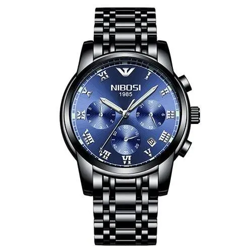 Nibosi Blue Watch Men Watches Luxury Top Brand Mens Watch Relogio Masculino Navy Blue Military Army Analog Quartz Wrist Watches 5