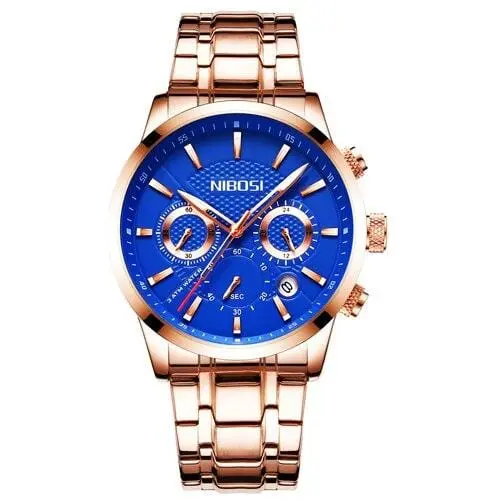 Nibosi Blue Watch Men Watches Luxury Top Brand Mens Watch Relogio Masculino Navy Blue Military Army Analog Quartz Wrist Watches 9
