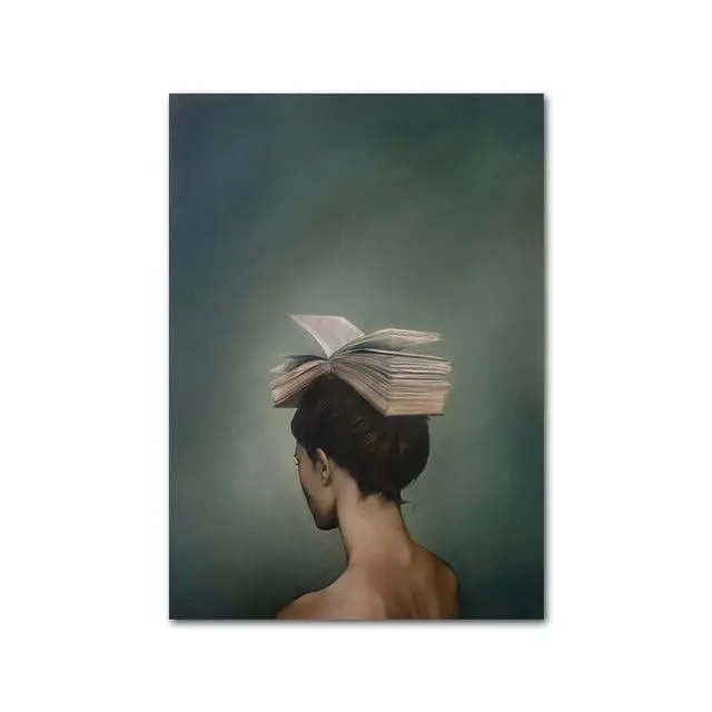 Nude Naked Women Feather Posters And Prints Nordic Figure Canvas Painting Girls Wall Art Flower Pictures For Living Room Bedroom 11