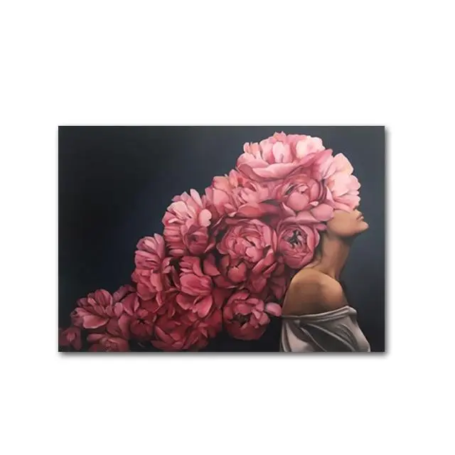 Nude Naked Women Feather Posters And Prints Nordic Figure Canvas Painting Girls Wall Art Flower Pictures For Living Room Bedroom 18