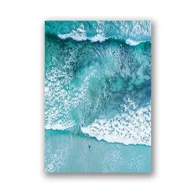 Ocean Wave Wall Art Canvas Painting Beach Surf Aerial Prints Nordic Posters Modern Beach Landscape Picture For Living Room Decor 2