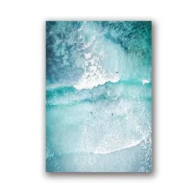 Ocean Wave Wall Art Canvas Painting Beach Surf Aerial Prints Nordic Posters Modern Beach Landscape Picture For Living Room Decor 3