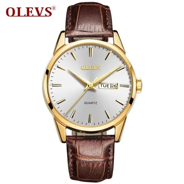 Olevs Mens Watches Top Brand Luxury Quartz Wrist Watch Reloj Hombre Fashion Casual Business Leather Men Watch Relogio Masculino 11