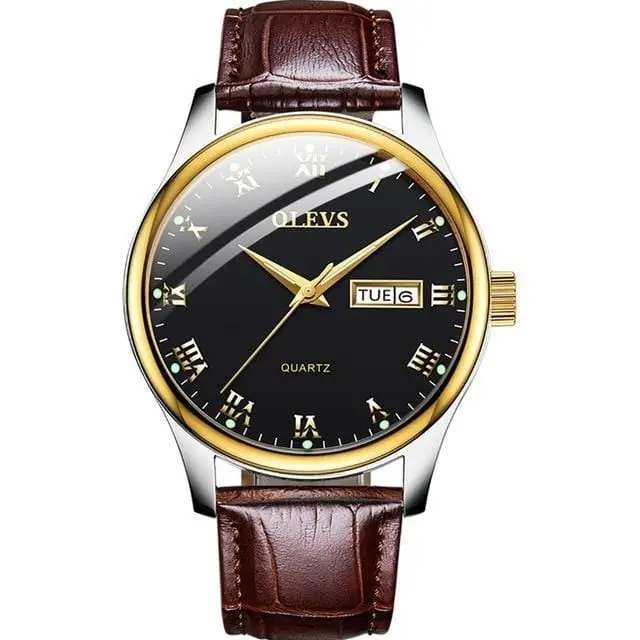 Olevs Mens Watches Top Brand Luxury Quartz Wrist Watch Reloj Hombre Fashion Casual Business Leather Men Watch Relogio Masculino 12