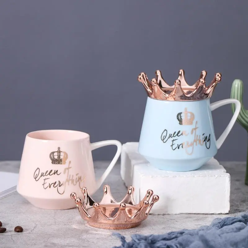 Oussirro Crown Theme Milk / Coffee Mugs Cartoon Multicolor Mugs Cup Kitchen Tool Gift X-Mas Gift W3206 1
