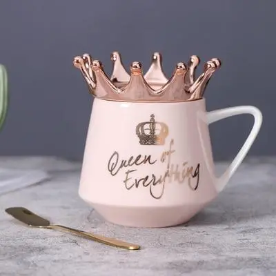 Oussirro Crown Theme Milk / Coffee Mugs Cartoon Multicolor Mugs Cup Kitchen Tool Gift X-Mas Gift W3206 3