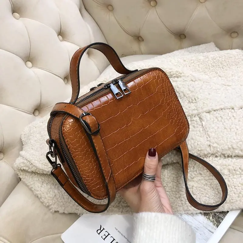 Pattern Leather Crossbody Bags For Women 2019 Fashion Small Solid Colors Shoulder Bag Female Handbags And Purses With Handle New 1