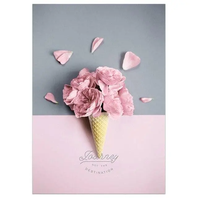 Pink Poster And Print Nordic Paris Landscape Wall Art Ins Style Petal Canvas Painting For Living Room Decoration Home Decor 8