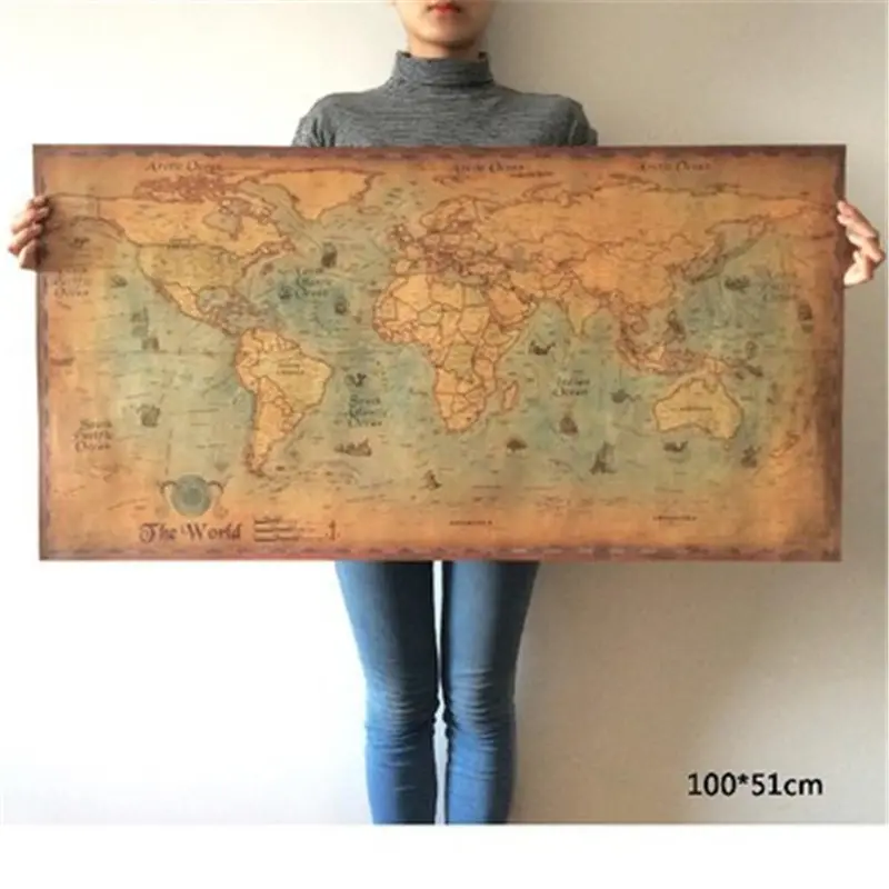 Portugal Nautical Illustration Nautical Sea World Map Retro Old Art Paper Painting Supplement Home Decoration Poster Wall Art 1
