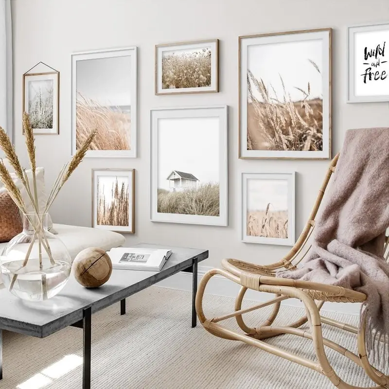 Reeds Wheat House Leaf Nordic Posters And Prints Wall Art Canvas Painting Wall Pictures For Living Room Scandinavian Home Decor 1