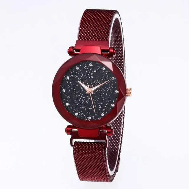 Reloj Mujer Luxury Starry Sky Women Watches Gold Magnetic Mesh Belt Band Watch Women's Fashion Dress Wristwatch Zegarek Damski 3
