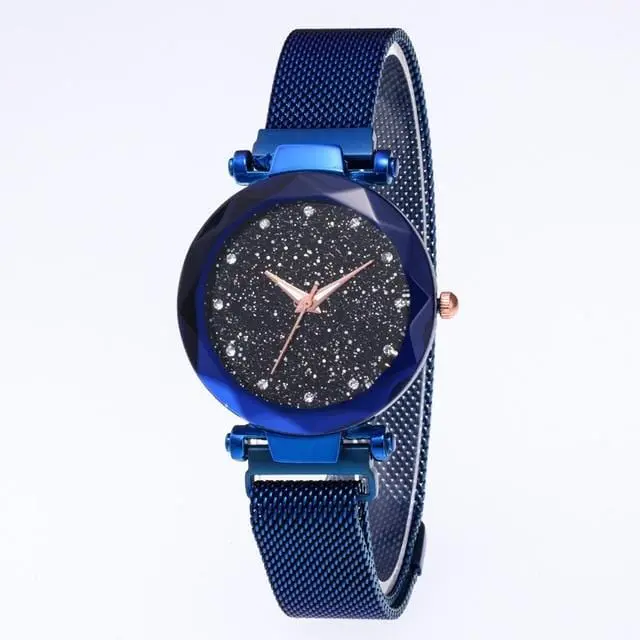 Reloj Mujer Luxury Starry Sky Women Watches Gold Magnetic Mesh Belt Band Watch Women's Fashion Dress Wristwatch Zegarek Damski 6