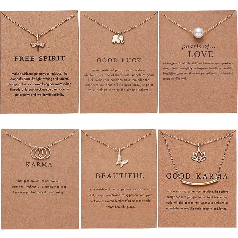 Rinhoo Butterfly Elephant Pearl Of Love Gold-Color Pendant Necklaces Clavicle Chains Necklace Fashion Necklace Women Jewelry 1