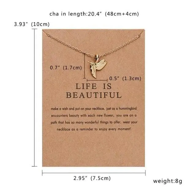 Rinhoo Butterfly Elephant Pearl Of Love Gold-Color Pendant Necklaces Clavicle Chains Necklace Fashion Necklace Women Jewelry 12
