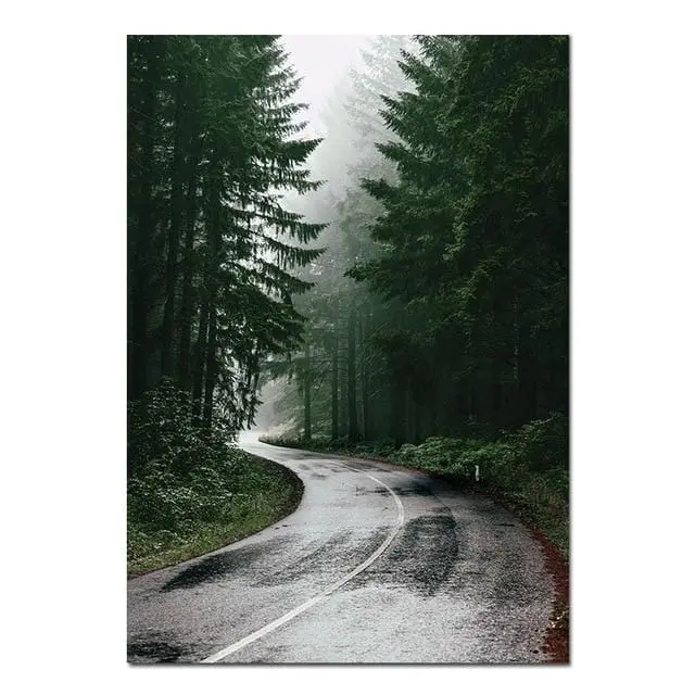 Scandinavian Boat Lake Canvas Poster Nature Nordic Style Landscape Wall Art Print Painting Decorative Picture Living Room Decor 2