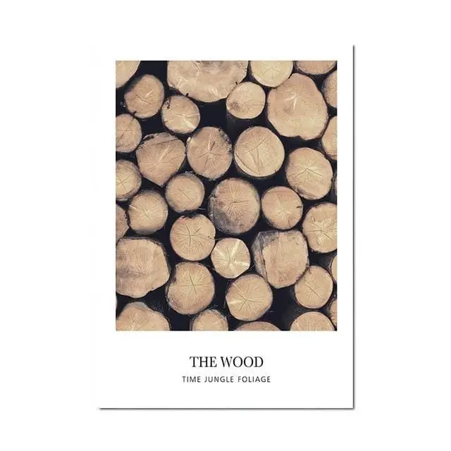 Scandinavian Poster Nordic Style Deer Wood Wall Art Canvas Print Painting Decorative Picture Modern Living Room Decoration 6