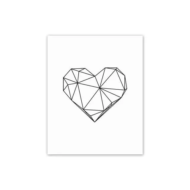 Scandinavian Style Love Poster Black And White Canvas Painting Amore Wall Pictures For Living Room Nordic Decoration Home Art 5
