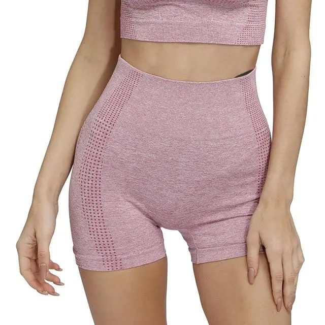 Seamless High-Waisted Push-Up Leggings for Women – Sculpting Yoga & Gym Pants with Energy Design