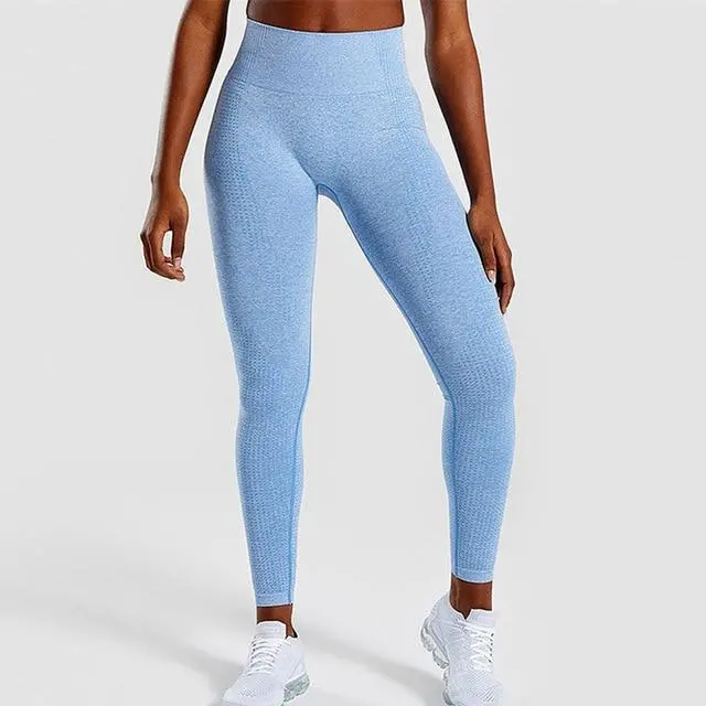 Seamless High-Waisted Push-Up Leggings for Women – Sculpting Yoga & Gym Pants with Energy Design
