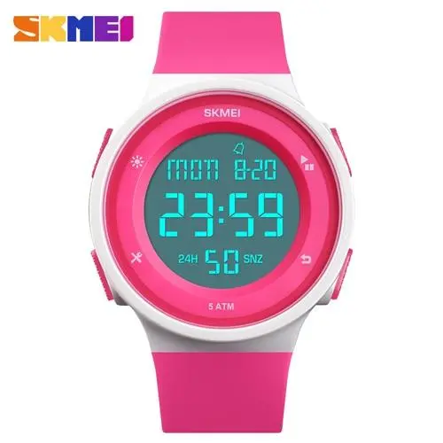 Skmei Women's Outdoor Sports Electronic Watches Luxury Ladies Wristwatch Led Digital 50M Waterproof Clock Watch Relogio Feminino 4