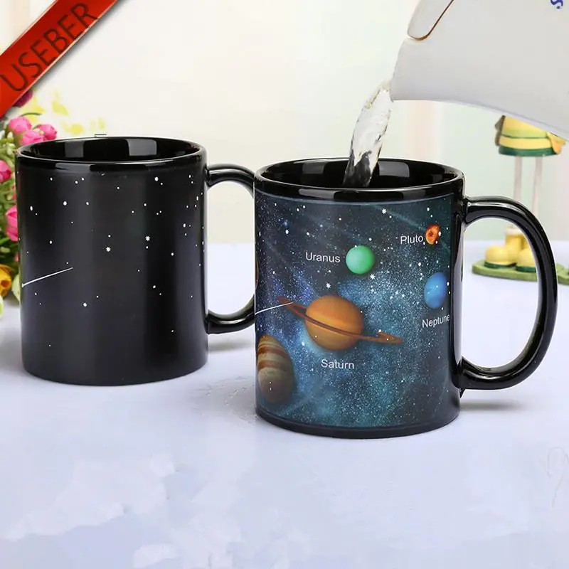 Solar System Color Changing Mug Galaxy Change Mugs Heat Sensitive Sublimation Coffee Tea Colour Change Cups Magic 1