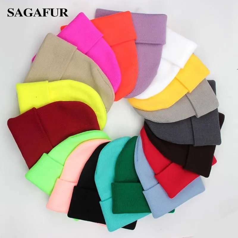 Solid Unisex Beanie Autumn Winter Wool Blends Soft Warm Knitted Cap Men Women Skullcap Hats Gorro Ski Caps 24 Colors Beanies 1